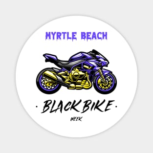 Black Bike Week Myrtle Beach Magnet